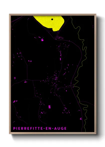 Une affiche de carte sur Pierrefitte-en-Auge