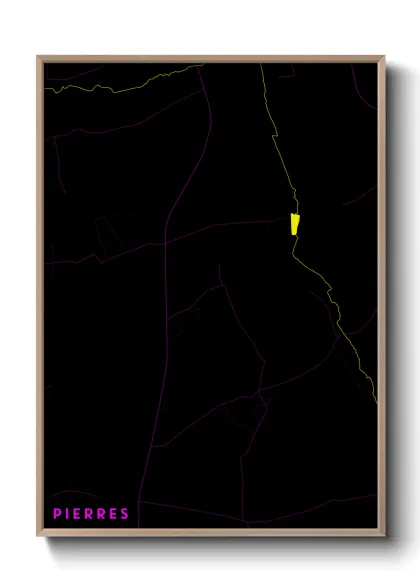 Une affiche de carte sur Pierres