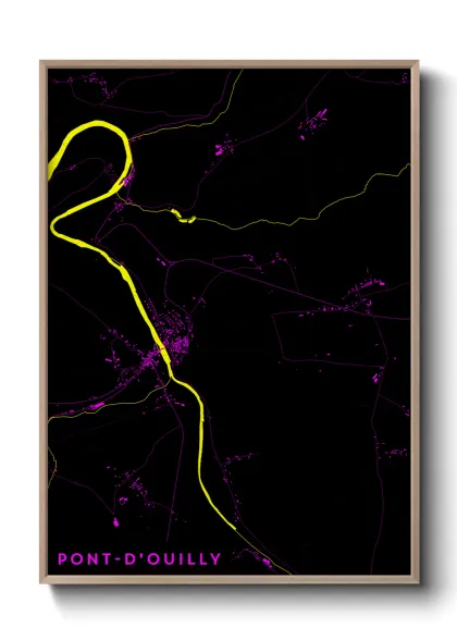 Une affiche de carte sur Pont-d'Ouilly
