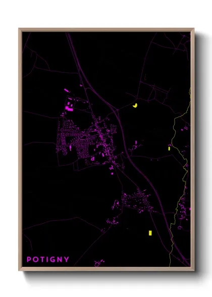 Une affiche de carte sur Potigny