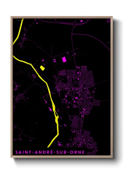 Une affiche de carte sur Saint-André-sur-Orne