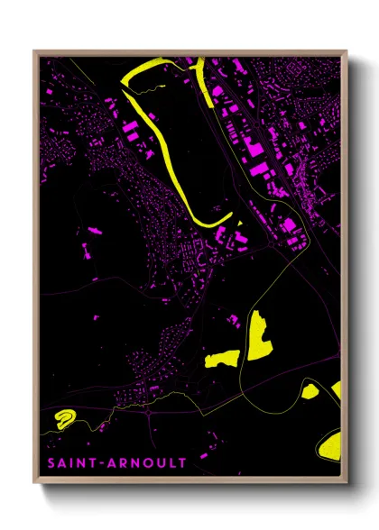 Une affiche de carte sur Saint-Arnoult