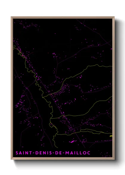 Une affiche de carte sur Saint-Denis-de-Mailloc
