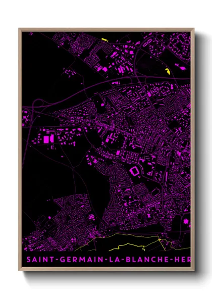 Une affiche de carte sur Saint-Germain-la-Blanche-Herbe