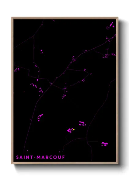 Une affiche de carte sur Saint-Marcouf