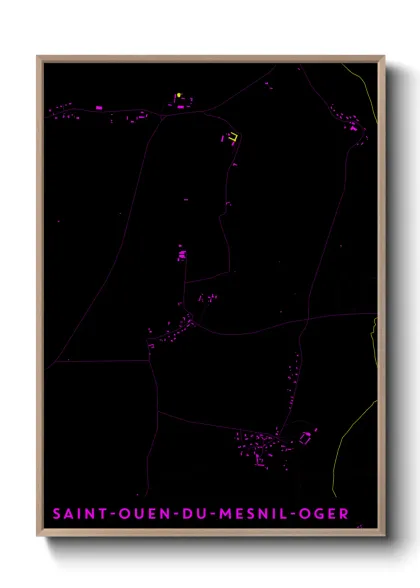 Une affiche de carte sur Saint-Ouen-du-Mesnil-Oger