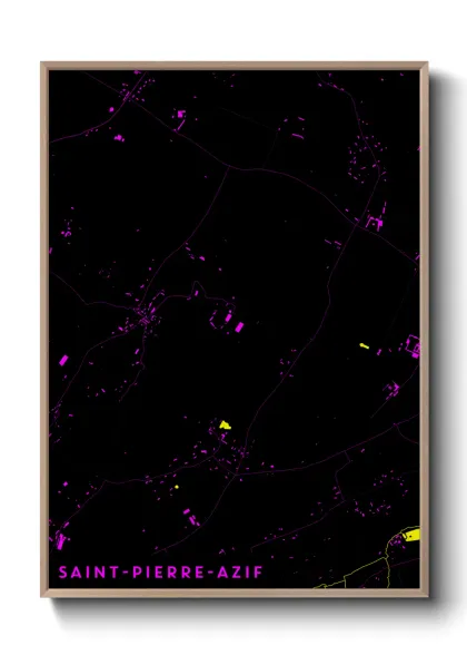 Une affiche de carte sur Saint-Pierre-Azif