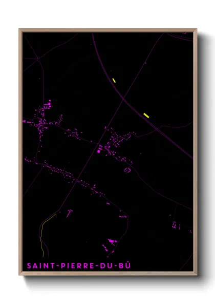 Une affiche de carte sur Saint-Pierre-du-Bû