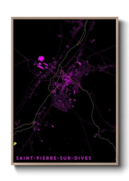 Une affiche de carte sur Saint-Pierre-sur-Dives