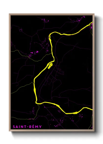 Une affiche de carte sur Saint-Rémy