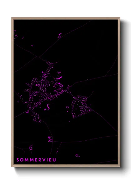 Une affiche de carte sur Sommervieu