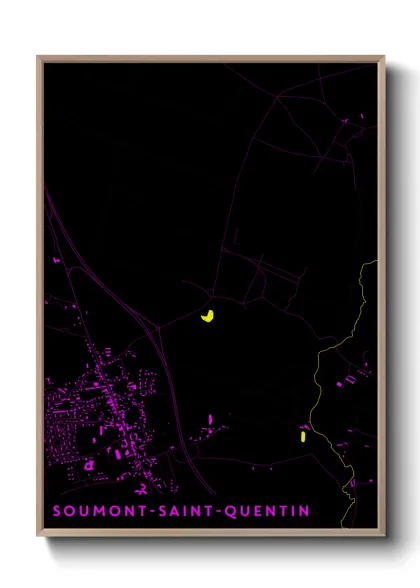 Une affiche de carte sur Soumont-Saint-Quentin