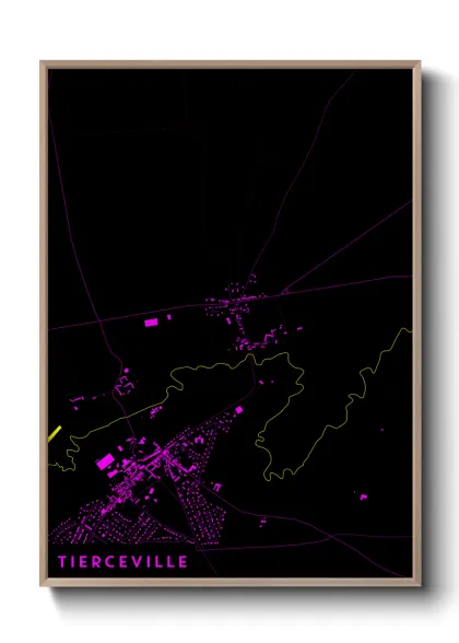 Une affiche de carte sur Tierceville
