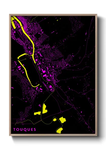 Une affiche de carte sur Touques