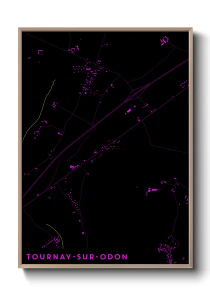 Une affiche de carte sur Tournay-sur-Odon