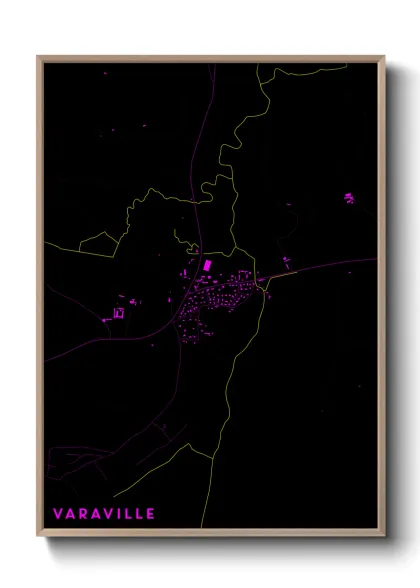 Une affiche de carte sur Varaville