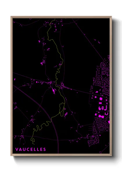 Une affiche de carte sur Vaucelles