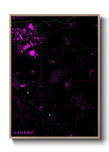 Une affiche de carte sur Vaudry