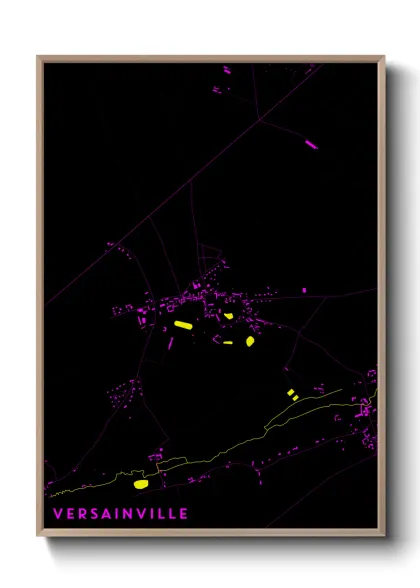 Une affiche de carte sur Versainville