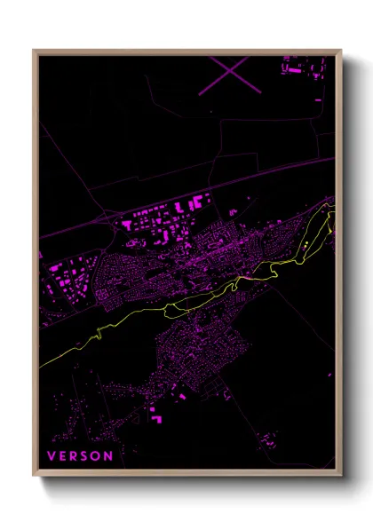 Une affiche de carte sur Verson