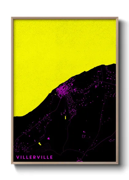 Une affiche de carte sur Villerville