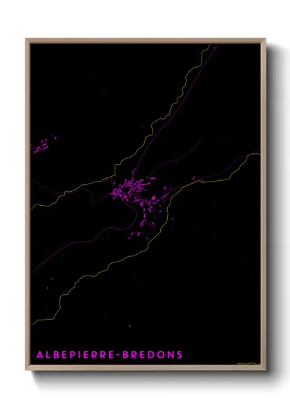 Une affiche de carte sur Albepierre-Bredons