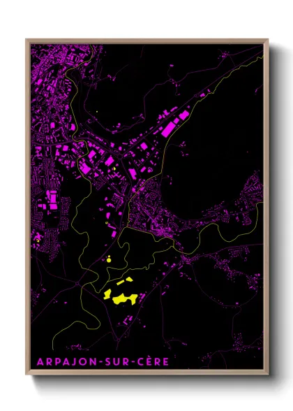 Une affiche de carte sur Arpajon-sur-Cère