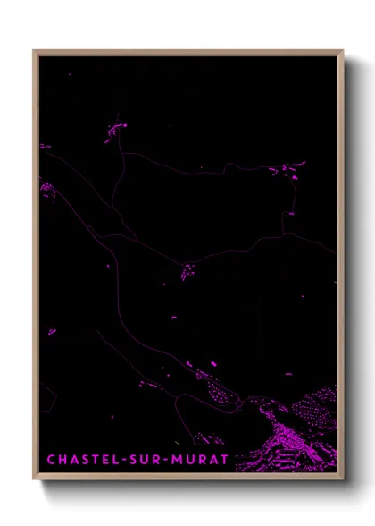 Une affiche de carte sur Chastel-sur-Murat