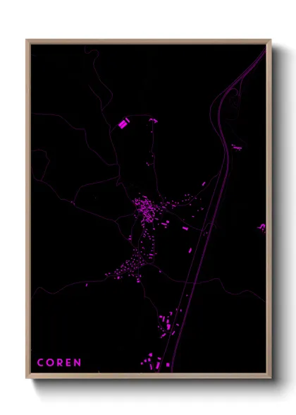 Une affiche de carte sur Coren