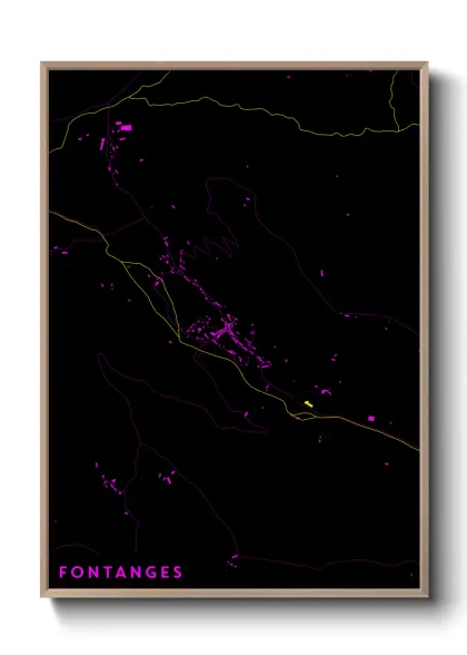 Une affiche de carte sur Fontanges