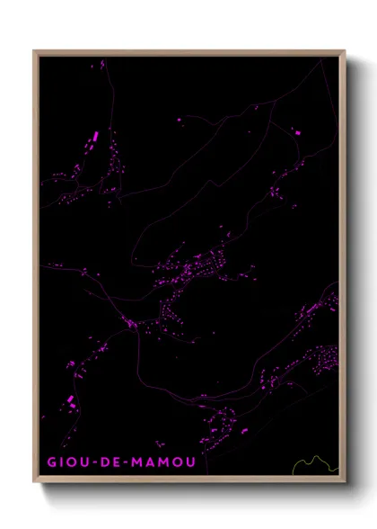 Une affiche de carte sur Giou-de-Mamou
