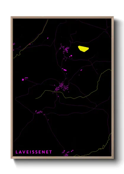 Une affiche de carte sur Laveissenet
