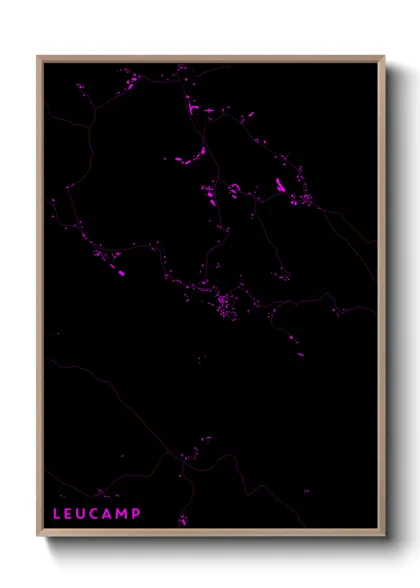 Une affiche de carte sur Leucamp