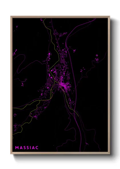 Une affiche de carte sur Massiac