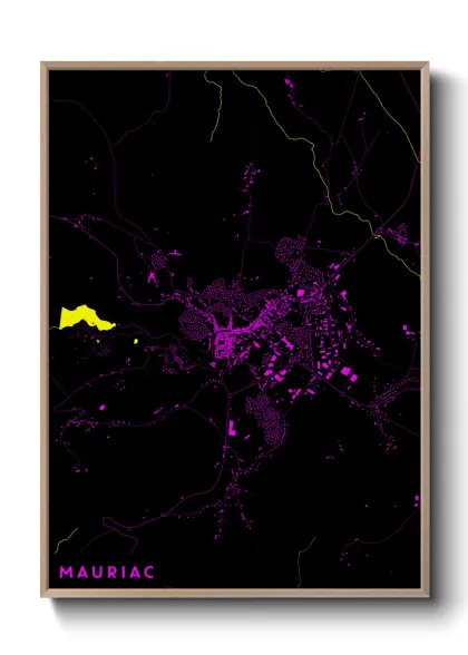 Une affiche de carte sur Mauriac