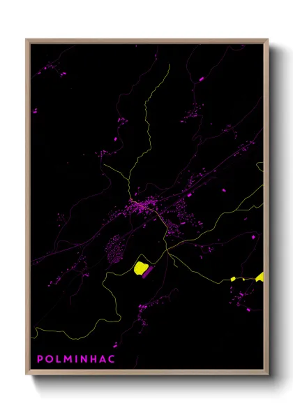 Une affiche de carte sur Polminhac