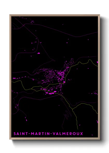 Une affiche de carte sur Saint-Martin-Valmeroux