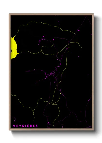 Une affiche de carte sur Veyrières