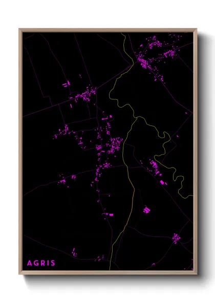Une affiche de carte sur Agris
