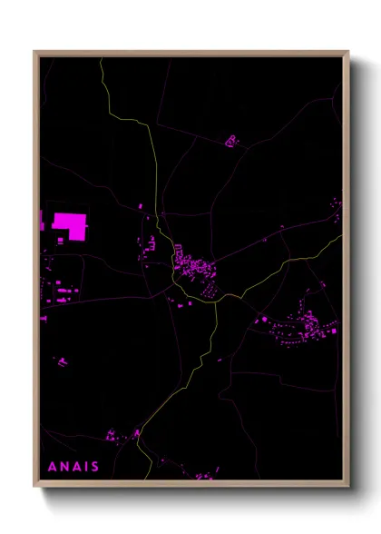 Une affiche de carte sur Anais