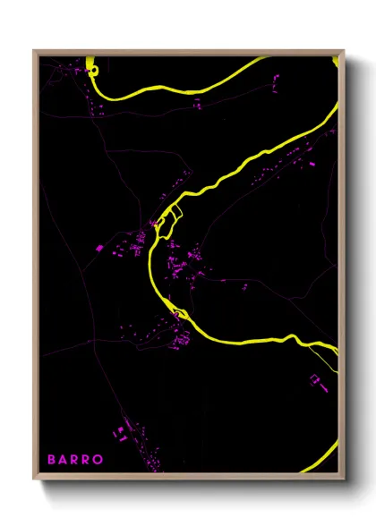 Une affiche de carte sur Barro