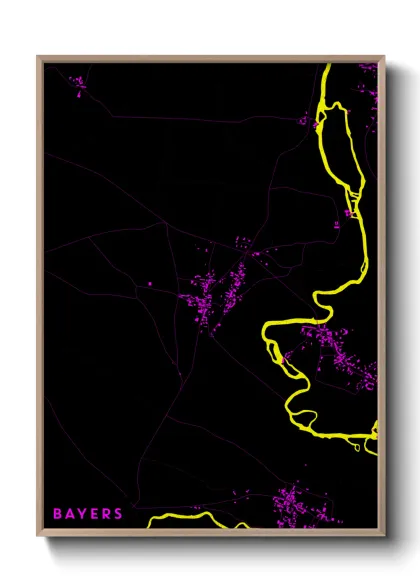 Une affiche de carte sur Bayers
