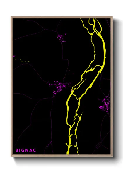 Une affiche de carte sur Bignac