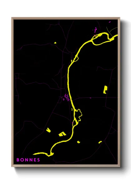 Une affiche de carte sur Bonnes