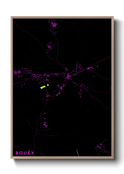 Une affiche de carte sur Bouëx