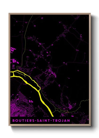 Une affiche de carte sur Boutiers-Saint-Trojan