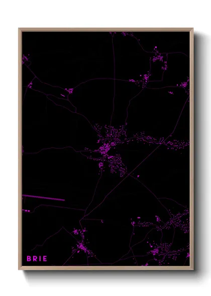 Une affiche de carte sur Brie