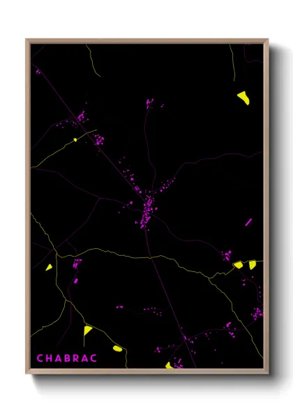 Une affiche de carte sur Chabrac