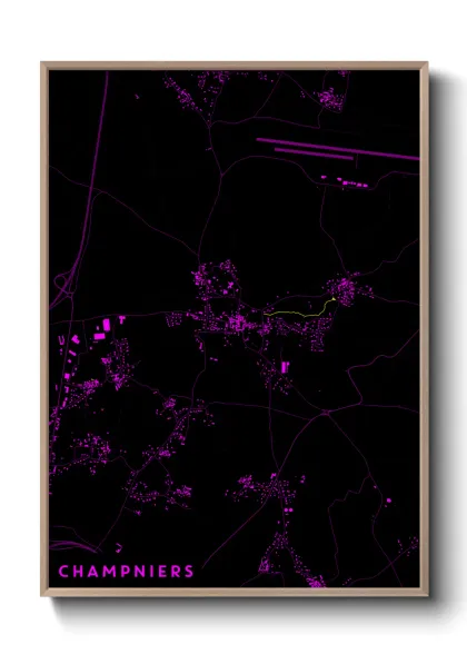 Une affiche de carte sur Champniers