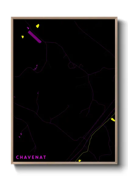 Une affiche de carte sur Chavenat